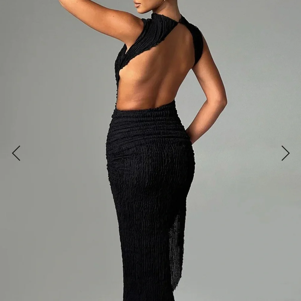 Babyboo Stretchy Black Midi Dress - Picture 6 of 8